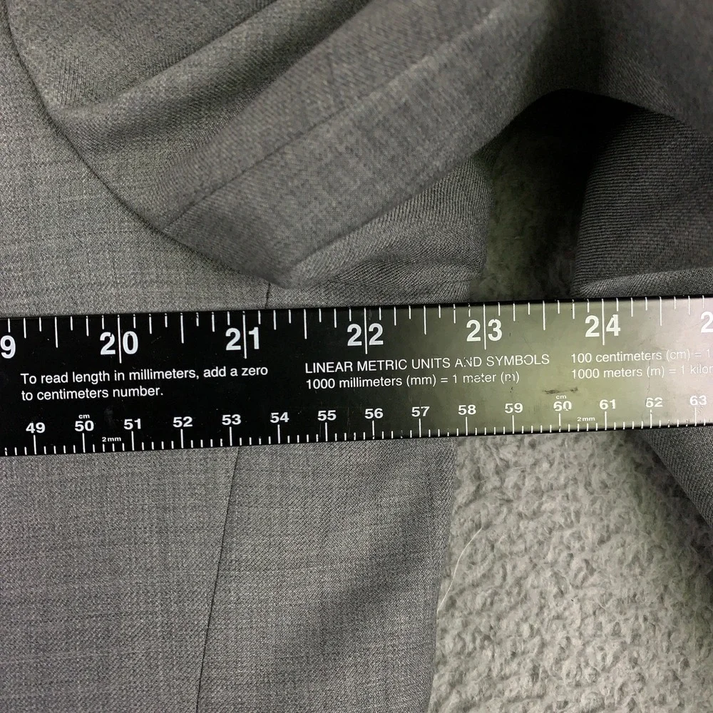 Ralph Lauren Slim Fit 2 Piece Suit 46R Grey Wool 2 Button Blazer Pants 40x31